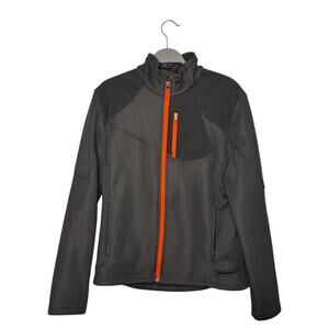 Spyder Men's Core Sweater Jacket Gray Orange Size Medium